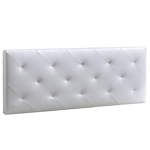 Imagen cabecero tapizado rombo blanco 140x60 cm - acolchado 8 cm grosor