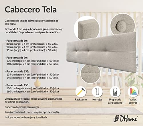 Imagen renueva tu cama con estilo cabecero aqualine pro de lujo en tela beige