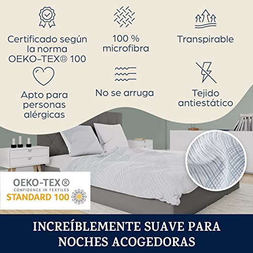 Imagen set ropa de cama microfibra oeko-tex 140x200 cm