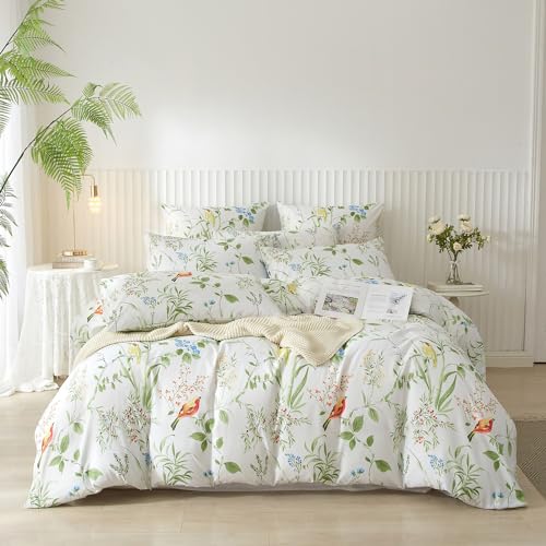 Imagen juego de cama floral multicolor suave microfibra tamao king descanso fresco y elegante