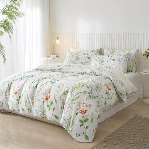 Imagen juego de cama floral multicolor suave microfibra tamao king descanso fresco y elegante