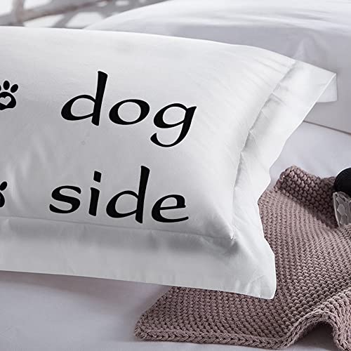 Imagen juego de ropa de cama en blanco y negro con diseo de perro - edicion especial para amantes de los animales