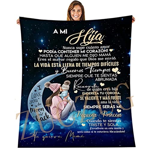 Imagen manta de franela personalizada el regalo perfecto de mama para su hija